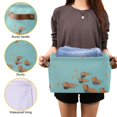 thumbnail image 3 of Yayeee Canvas Storage Basket with Handles for Shelves Fabric Bins Closet Organizer, Capybara Splash, 3 of 8