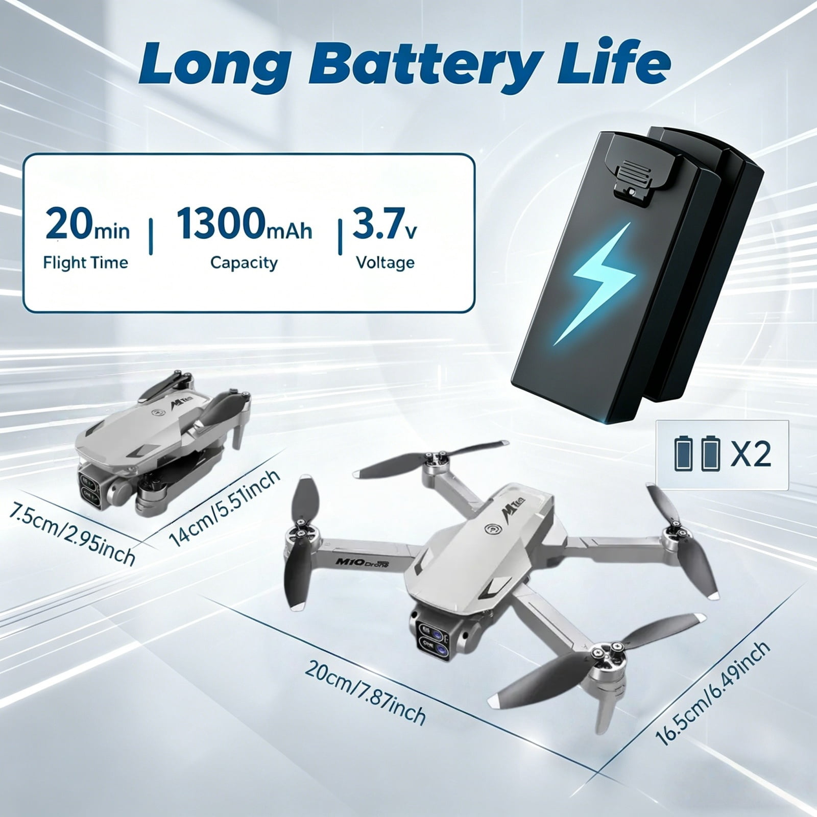 4K HD Camera Foldable Drone, WiFi FPV RC Quadcopter with One Key Takeoff Landing, Altitude Hold, 360° Flip, Drone Toy for Kids Beginners 10+