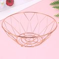 thumbnail image 4 of 1 Pc Fruit Basket Delicate Snack Dish Vegetables Storage Basin Simple Fruit Tray for Home Room Kitchen Desktop (Rose Gold), 4 of 8