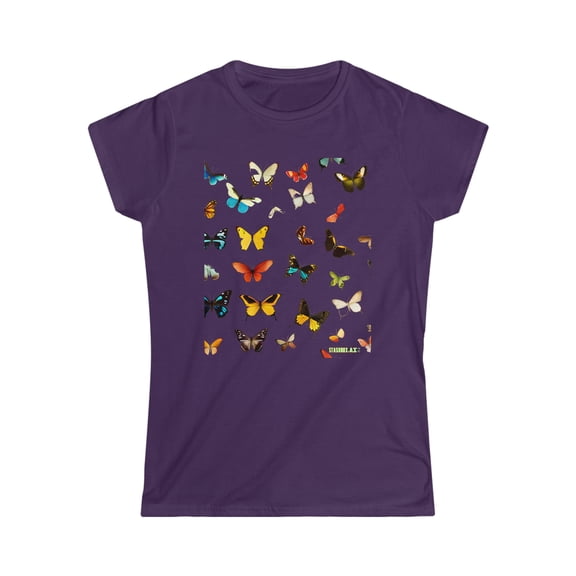 Women's Softstyle Tee - Colorful Geometric Butterfly 005