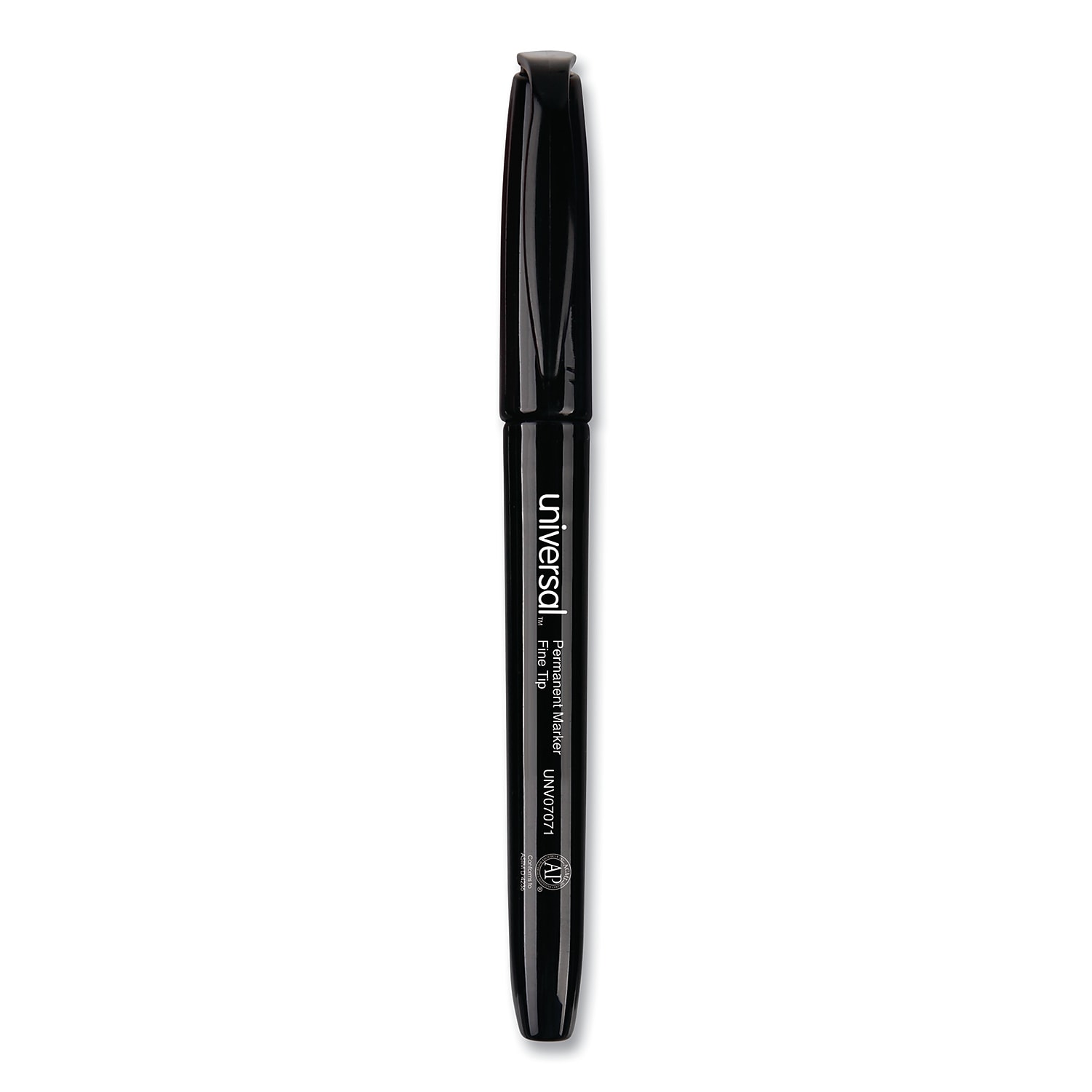 Universal UNV07070 Fine Bullet Tip Pen-Style Permanent Marker - Black (36/Pack)