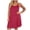 Hot Pink, variant on Women Summer Pajama Dress Casual Scoop Neck Sleeveless Pj Mini Dress Spaghetti Strap Camisole Dresses