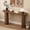 Brown, variant on Fluted 55'' Rustic Solid Wood Console Table, Semicy Linder Narrow Farmhouse Entry Table Behind Couch for Foyer Entrance Living Room Hallway