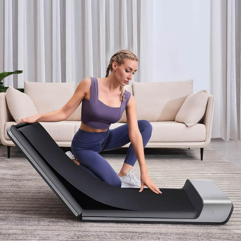 WalkingPad Folding Treadmill, Ultra Slim Foldable Treadmill Smart Fold  Walking Pad Portable Safety Non Holder Gym and Running Device P1 Grey
