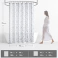 thumbnail image 3 of Deconovo Original Design Fabric Shower Curtain, White with Blue, 72W x 78L Inch, Waterproof Easy to Clean Bathroom Curtain, 3 of 8