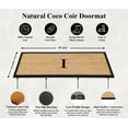 thumbnail image 3 of A1HC First Impression Natural Rubber Coir Molded 18-inch x 48-inch Monogrammed Double Doormat, 3 of 6
