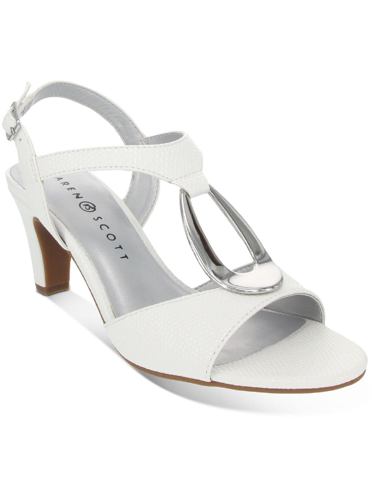 Karen Scott Womens Danee Embossed Patent Dress Sandals - Walmart.com