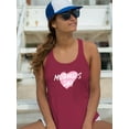 thumbnail image 2 of Mothers Day Heart Paint Racerback Tank Women -Image by Shutterstock, Female x-Small, 2 of 4