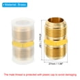 thumbnail image 2 of Unique Bargains 3/4 Inch Male Flare x 3/4 Inch Male Flare Connector Brass Adapter Union Tube Coupler, 2Pcs, 2 of 5