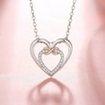 thumbnail image 3 of Bonus Granddaughter Gifts, Bonus Granddaughter Necklace, Rose Gold Infinity Eternal Heart, CZ Silver Pendant Necklace, Birthday Gifts, Valentine's Day Gift, 3 of 3