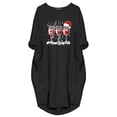 thumbnail image 5 of VSSSJ Womens Casual Dresses Long Sleeve Crew Neck Loose Fit Knee Length Christmas Print Cozy Pullover Sweatshirt Dress with Pockets Black-02 XL, 5 of 5