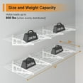 thumbnail image 2 of 2x6 ft Garage Shelving, 2-Pack Wall-Mounted Shelves for Garage, Kitchen, Pantry Storage, 800 lbs Total Load Capacity Storage Wall Shelving, White, 2 of 7