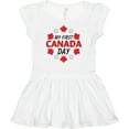 thumbnail image 3 of Inktastic My First Canada Day with Red and White Maple Leaves Girls Baby Dress, 3 of 5