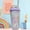 Purple, variant on Ganfancp Summer Colorful Bubble Straw Cup, 18.6 Oz Girl Heart High Value Water Cup, 2 Tier Design Isolation Insulation Beautiful Appearance Full of Youthfulness (Pink, Sky Blue, Purple, Mint Green)