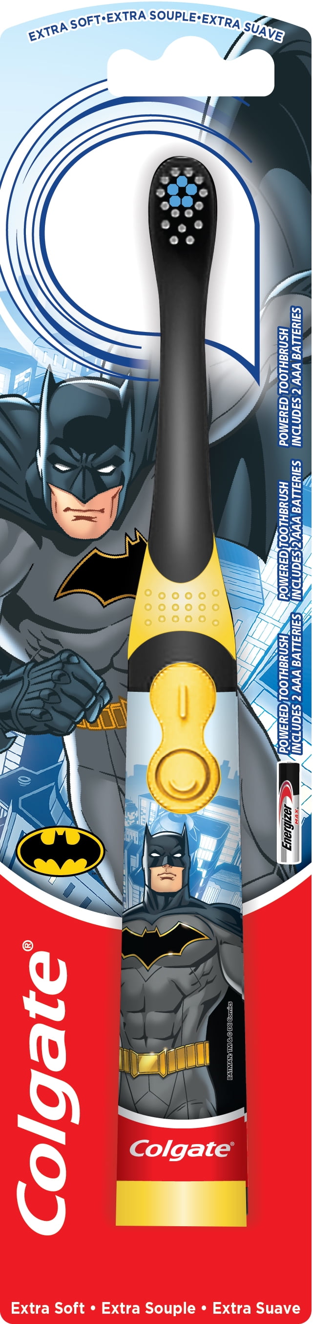 Colgate Kids Battery Powered Toothbrush, Batman, 1 Pack 