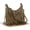 Khaki, variant on Fringe hobo bags for Women Vegan Faux Suede Leather Tassel Crossbody Bag Fringe Purse