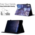 thumbnail image 2 of Smart Case for Lenovo Tab M9 9.0" 2023 Marble Pattern, Premium PU Leather Kickstand Magnetic Wallet Folio Flip Auto Sleep / Wake Case with Card Slots & Elastic Band & Pencil Holder, E, 2 of 5