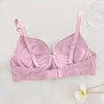 thumbnail image 4 of SMihono Women's Underwire Demi Bra with Push-up Cups Padded T Shirt Bras for Women Push Up Comfort Underwire Brassiere Pink 75B, 4 of 4