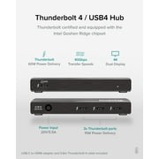Plugable Thunderbolt 4 Hub, 4-in-1 Pure USB-C Design, Includes USB-C to 4K HDMI Adapter, 60W Laptop Charging, Compatible with Mac and Windows Laptops and USB-C, Thunderbolt 3 or 4, and USB4 devices