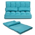 thumbnail image 2 of Kadyn Floor Chair, Legless Tatami Chair, Lounge Chair,Lazy Chair,6-Position Foldable Floor Sofa Bed with Detachable Cloth Cover-Blue, 2 of 6