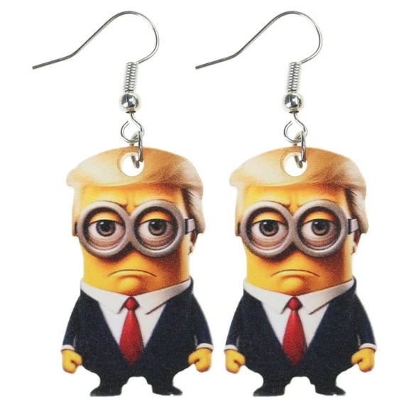 FENOHREFE Stylish Cartoon Character Dangle Earrings Fashionable Acrylics Earrings with Cartoon Character Pendant for Trendsetters