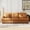 orange, variant on Modern Deep Seat 3-Seater Sofa Couch, Faux Leather or Corduroy Upholstery, Removable Back Cushions and 2 Throw Pillows, Comfortable Living Room Furniture, Multiple Colors