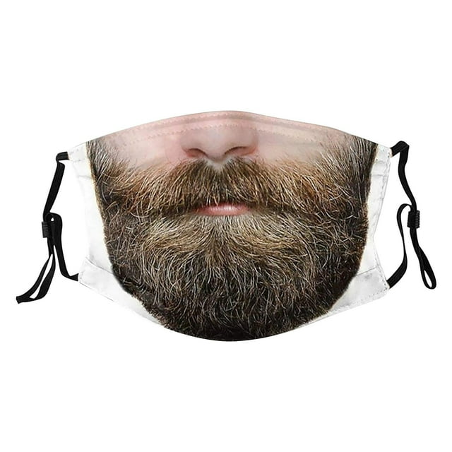 3D Funny Face Printed Masquerade Breathable Comfortable Elastic Strap Adjustable Fit for Parties Halloween Cosplay Cycling