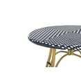 thumbnail image 5 of Safavieh Outdoor Collection 31.50 in Aluminum Outdoor Dining Table, Navy/White (1 Count), 5 of 7
