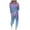 Light Blue, variant on FAVIPT 2 Piece Gradient Outfits for Women Crewneck Long Sleeve Tops Long Pants Lounge Sets with Drawstring Tracksuit Jogger Sets Black 3XL