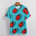 thumbnail image 3 of Ladybug Pattern Print-2 Women's T-Shirt Short Sleeve T Shirts Tops Tee Ladies Loose T, 3 of 6