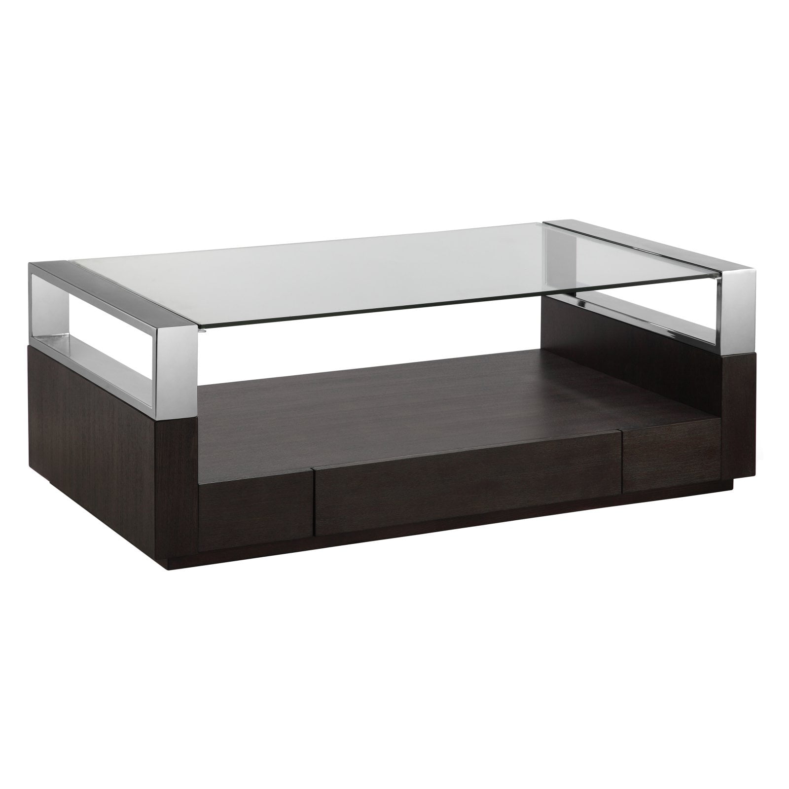 Magnussen Revere Contemporary Glass Top Coffee Table with Storage