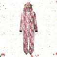 thumbnail image 2 of TFEOQRY Family Women Christmas Pajamas Matching Sets Fashion Printing Onesie Pajamas Long Sleeved Hooded Jumpsuit Pajamas Multicolor（Mon）, 2 of 5