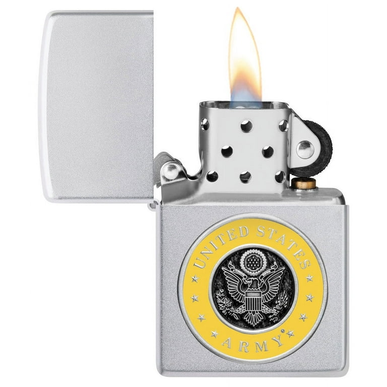 Zippo 48977 U.S. Army Design Satin Chrome Metal Windproof Zippo 48977 U.S. Army Design Satin Chrome Metal Windproof