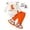 Orange, variant on REDARER Baby Girls 3 Piece My 1st Halloween Outfit Ruffle Long Sleeve Bodysuit Flare Pants Ghost Pumpkin Cat Spider Print Matching Bow Headband Holiday Set,0-3 Months