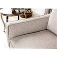 thumbnail image 6 of JERFIT Modern Track Arm Accent Chair with Reversible Pillow, Light Brown and Natural Ash Wood Frame, 6 of 7