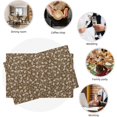 thumbnail image 5 of Tan Khaki Beige Daisy Floral Placemats 12x18 Inch Set of 4, Vintage Flowers Table Place Mat Block Print Linen Washable Table Mats Decorative Linen Fabric Table Mat for Dining Table, 5 of 6
