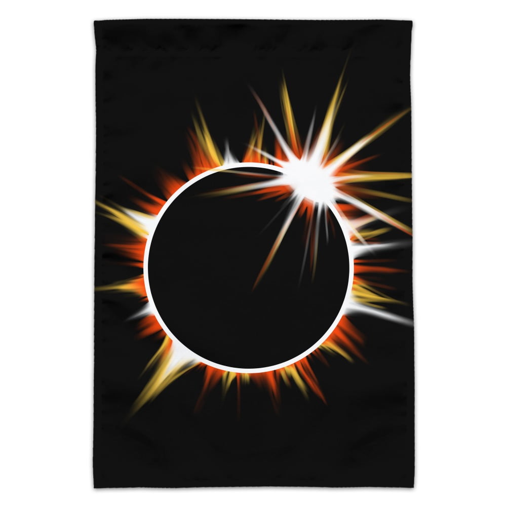 Total Solar Eclipse Painted Garden Yard Flag 