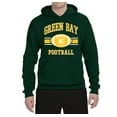 thumbnail image 2 of City of Green Bay GB American Football Fantasy Fan | Mens Sports Hooded Sweatshirt Graphic Hoodie, Forest Green, X-Large, 2 of 3