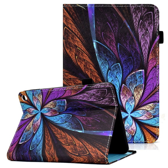 Case and Cover All-New Kindle Fire HD 11th Gen 2021(10.1 inch),Fire HD 10 Plus Ccase,Allytech Anti-Slip Folding Stand Card Pocket Pen Holder Synthetic Leather Anti-Scratch Case Sleeve, Colorful Floral