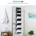 thumbnail image 3 of Over The Door Purse Organizer & Storage (2Pack) Handbag Organizer with 6 Easy Access Deep Pockets - Durable Metal Hooks, Handbag Organizer with Clear Pockets -Ideal for Scarf, Umbrella/Accessories Etc, 3 of 7