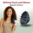 thumbnail image 4 of Ionic Hair Dryer with Diffuser for Curly Hair, Wavy Professional High-Speed Brushless Blow Dryer for Fast Dry, Low Noise, Lightweight, Compact Hair-Dryer Travel, 4 of 9