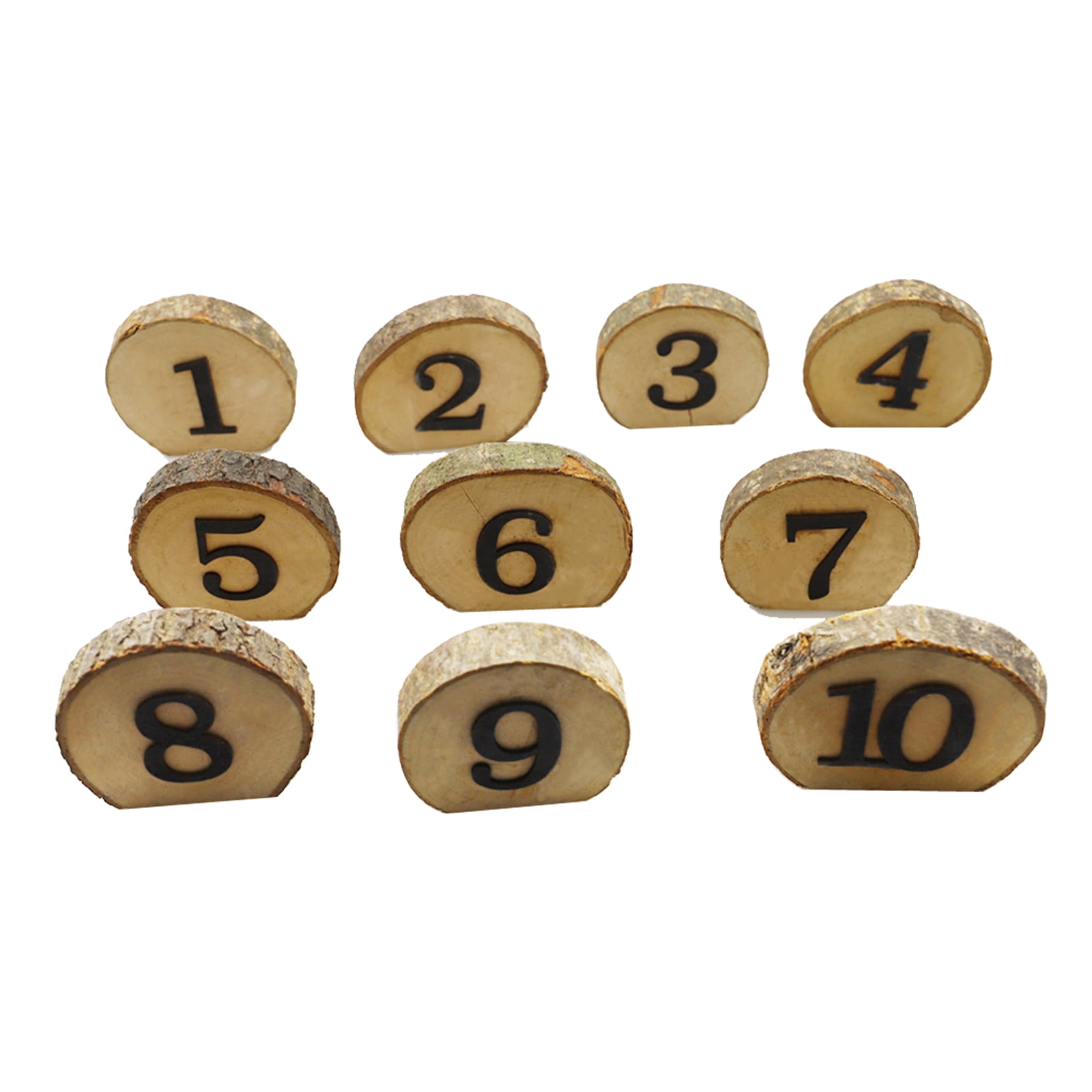 1-10 Long Strip Wooden Table Numbers for Wedding Birthday Party Table Centerpieces Décor Digital of Seat Number 1-10 10Pcs 