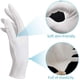 thumbnail image 5 of Guantes de algodón blanco, 14 pares de guantes de algodón, guantes de protección para el cuidado, guantes de tela blanca, guantes de trabajo cómodos y transpirables para el cuidado de la piel, examen de joyas, trabajo diario, 5 of 7