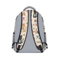thumbnail image 3 of Cat and Cup Beige Pattern Backpack for School, Cute School Bag with Adjustable Shoulder Straps and Padded Back, 15.3"x11"x6.7", 3 of 5