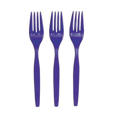 Purple Plastic Forks (50 Pc) - Party Supplies - 50 Pieces