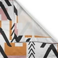 thumbnail image 3 of Ambesonne Geometric Kitchen Curtains, Grunge Shapes, 55"x39", Orange Pale Pink Black, 3 of 3