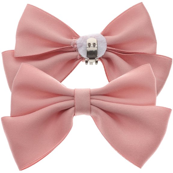 HONMEET Bow Shoe Charm Pink Cloth 2Pcs Removable Buckles