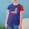 thumbnail image 2 of GERsome Boys Girls 4th of July T-Shirts Crew Neck Short Sleeve Tops American Flag Patriotic Tshirts Loose Fit Summer Graphic Tee for Unisex Kids, 13-14 Years, 2 of 4
