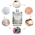 thumbnail image 4 of Forest and Mushrooms Bathroom Canisters Set of 4 Translucent Plastic Storage for Cotton Pads and Floss, 4 of 7