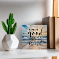 thumbnail image 2 of Sunrise Beach Wave Life Is Good But It's Better At The Beach Wooden Box Sign Inspiration Quote Beach Gifts Rustic Home Decor Shelf Decorations for Office Wood Block Signs 7x7 in, 2 of 6